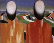 Kasimir Malevich Two Peasants oil painting